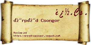 Árpád Csongor névjegykártya